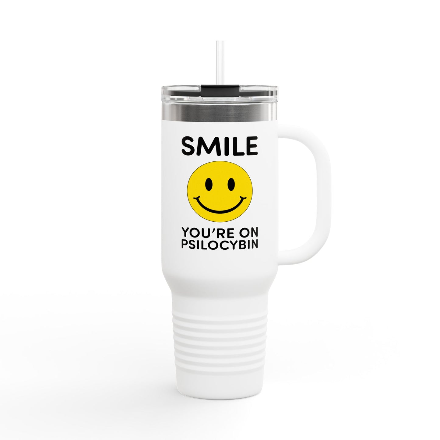 Smile Travel Mug - Smile You're on Psilocybin